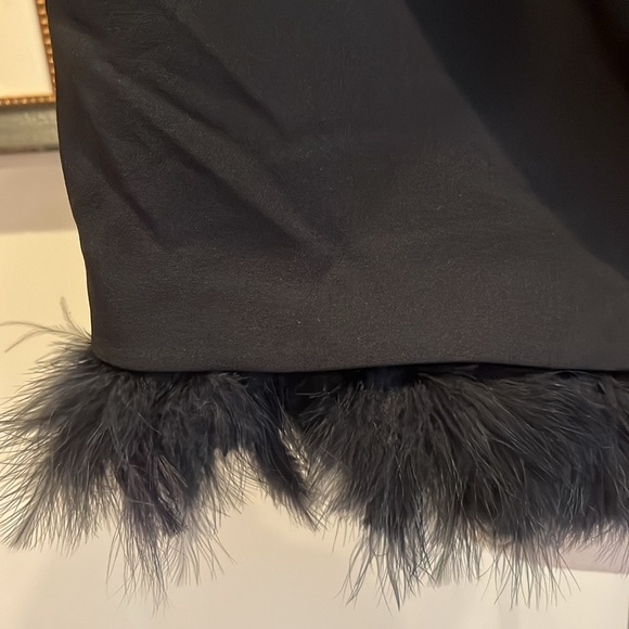 Express Black Mini with Feather Trim Size 10 NWT - Picture 9 of 11